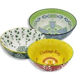 Royal Tara Irish Ceramic Set Of 3 Display Celtic Bowls - Shamrock, Claddagh Ring. Fixed Price $54.90.
