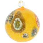 Glassofvenice Murano Medium Millefiori Christmas Ornament - Yellow Gold. Fixed Price $79.95.