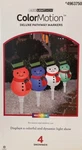 Set Of Gemmy Lightshow Multi-color Colormotion Snowman Path 4963750. Fixed Price $32.99.