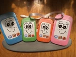 Cell Phone Family Of 4 Polarx Personalizable Christmas Tree Ornament Ships Free. Fixed Price $9.09.