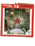 Vintage Sterling 16 Light Poinsettia Christmas Tree Topper Green Red Bulb Out. Fixed Price $22.50.