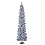 Puleo International 4 Ft Pre-lit Flocked Blue Artificial Alpine Pencil Tree. Fixed Price $95.38.