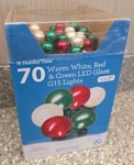 Holiday Time 70 Glass G15 Lights 18' 62-020A String Globe Sealed. Fixed Price $18.39.