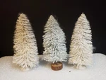 Holiday Time Santas Workbench Christmas Village 3PC White Flocked Trees. Fixed Price $7.99.