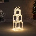 Northlight Led Lighted Icy Gift Box Tower Christmas Yard Decoration - 34". Fixed Price $115.49.