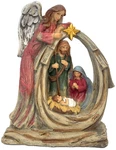 Tii Collections Resin Nativity Figurine Angel Baby Jesus Joseph Mary 8" X 6". Fixed Price $9.40.