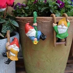 Set Of 3 Cute Climbing Figurines Flower Pot Hugger, Resin Hanging Gnomes. Fixed Price $19.98.