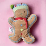 Nicholas Square Gingerbread Boy Man Courduroy Christmas Plush Throw Pillow. Fixed Price $27.00.