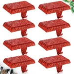 Huwena Christmas Glitter Stocking Holders Set 8 Shiny Metal .... Fixed Price $50.77.