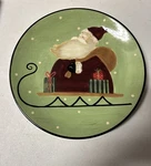 Certified International Becca Barton Santa Sled Christmas Plate Platter 13". Fixed Price $18.00.
