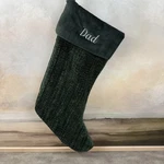 Pottery Barn Textured Chenille Christmas Stocking Green Monogrammed Dad Nwot. Fixed Price $29.95.