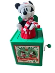 Gemmy Disney Mickey Mouse Santa Christmas Jack In The Box Deck Halls 2127266. Fixed Price $18.99.
