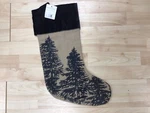 Pottery Barn Conell Alpine Stocking Medium Flax/black New Mono. Fixed Price $49.00.