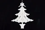 2PCS 7" Sparkle Platinum Filigree Double Sided Tree Christmas Ornament. Fixed Price $14.99.