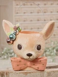 Bethany Lowe Designs Christmas Large Pastel Fawnie Deer Bucket TJ3325 New. Fixed Price $99.95.