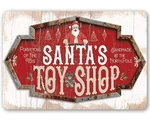 Santa's Toy Shop - Vintage Christmas Decor And Claus Home Wall Art Disp.... Fixed Price $18.33.