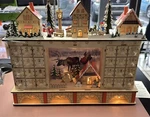 Clever Creations Wooden Christmas Advent Calendar, Snowman Village Led Battery. Fixed Price $87.55.