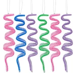 Northlight 6CT Multi-color Sugar Coated Ribbon Candy Christmas Ornaments 5.75". Fixed Price $15.49.