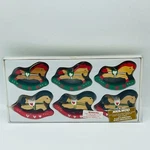 Vintage Lillian Vernon 12 Hand Painted Wooden Rocking Horse Ornaments Christmas. Fixed Price $16.99.