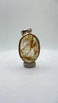 Golden Rutilated Quartz Pendant Natural Needle Crystal Sterling Silver. Fixed Price $130.00.