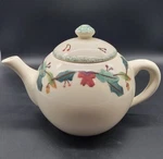 Hartstone Pottery- Christmas Garland Holly Berry & Acorn- Large Teapot !. Fixed Price $35.99.