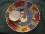 New Sango Christmas 13 Chip & Dip Bowl Set Sue Zipkin Sweet Shoppe Holiday. Fixed Price $27.00.