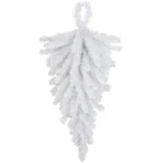 Northlight 30" Snow White Artificial Teardrop Christmas Swag - Unlit. Fixed Price $23.93.
