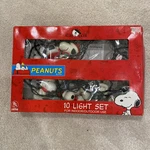 Kurt Adler Peanuts Snoopy Christmas 10 Light Set Santa Hat 3" Preowned. Fixed Price $19.95.