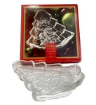 Gorham Holiday Traditions North Pole Express 8.5 Tree Santa Treat Dish Crystal. Fixed Price $9.95.