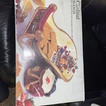 Cardinal Sleigh 2 Pc Christmas Hand Painted Ceramic Chip & Dip Set. Fixed Price $44.00.