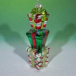 Martha Stewart Glass Christmas Ornament Stacked Wrapped Presents 6 Tall. Fixed Price $15.33.