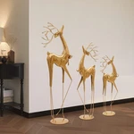3PCS Gold Reindeer Statue Christmas Decor House Studio Indoor. Fixed Price $114.94.