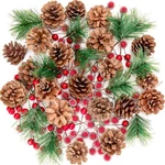 Whaline Christmas Wreath Making Decoration Artificial Pine Cone Berry Set Red. Fixed Price $27.99.