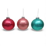 Pre-order 4" Dark/light Pink & Teal Ornaments Set Of 3 Christmas Decor *ships. Fixed Price $50.00.