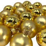 Pinnacle Peak Trading Gold Shiny Matte Polish Glass 30MM Ball Ornaments Set 20. Fixed Price $27.98.