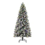 Vickerman 7.5' Flocked Jackson Pine Artificial Tree. Multi-colored Mini Lights. Fixed Price $401.99.