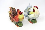 Certified International La Roosters Salt Pepper Shakers Hand Painted Susan W. Fixed Price $19.99.