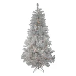 Northlight 7.5' Silver Metallic Artificial Tinsel Christmas Tree - Clear Lights. Fixed Price $546.49.