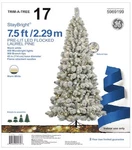 Ge 7.5FT Prelit Led Flocked Laurel Pine Artificial Christmas Tree Warm White New. Fixed Price $239.99.
