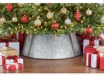 Home Accents Holiday 26 In High Galvanized Metal Christmas Tree Collar/skirt. Fixed Price $19.99.