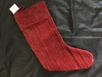 Pottery Barn Textured Chenille Stocking New Mono. Fixed Price $49.00.