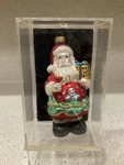 Designers Studio Hand Crafted Glass Santa Christmas Ornament New In Box. Fixed Price $12.50.