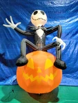 9.5' Gemmy Airblown Inflatable Disney Jack Skellington Sitting Pumpkin 229810. Fixed Price $79.95.