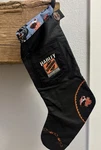 Harley Davidson Christmas Stocking Black Orange Length 20. Fixed Price $14.85.