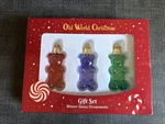 Old World Christmas Jelly Gummy Bear Glass Tree Ornaments 3 Piece Set Nib. Fixed Price $24.50.