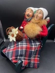 Christmas Carolers Victorian Couple In Sleigh Byers Table Accent Decor 10" Tall. Fixed Price $28.89.