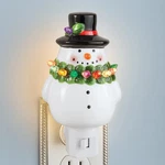 Festive Ceramic Frosty The Snowman Christmas Home Night Light. Fixed Price $26.95.