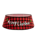 Giftcraft Merry Christmas Buffalo Plaid With Holly Tree Collar. Fixed Price $23.00.