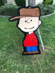 Peanuts Charlie Brown Christmas Lawn Art Yard Decor. Fixed Price $325.00.