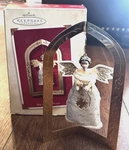 Hallmark Keepsake Angel Gift Of Peace Christmas Ornament W/ Stand 2003 Hanging. Fixed Price $11.00.